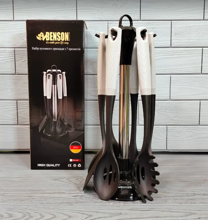 Набор кухонных принадлежностей Benson нейлон 7 предметов (BN-465)