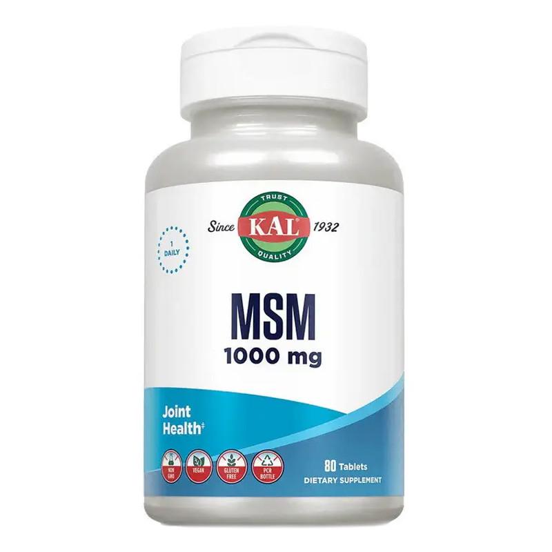 Метилсульфонилметан KAL MSM 1000 mg 80 табл. (22938-01)