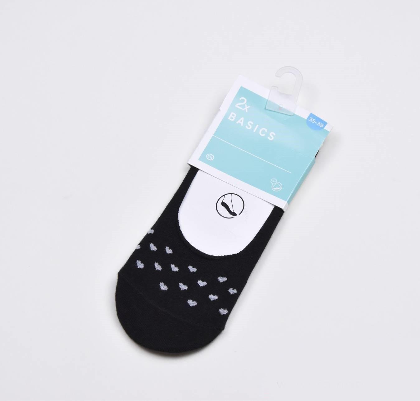 Шкарпетки C&A Серця 2 пари р. 39-42 Чорний (5867364700501)