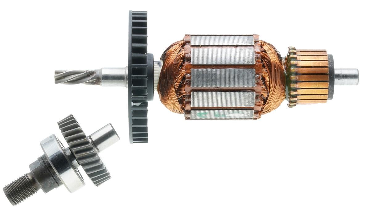 Якорь и шестерня VJ Parts для дрели B GBM 6 123х35 5-зубов лево код 2609199011 (как2004)