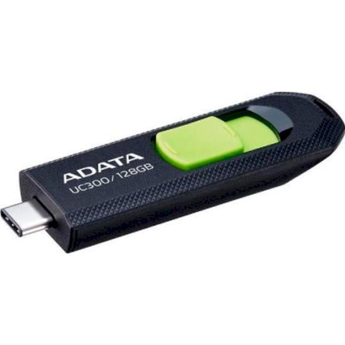 Флеш-накопичувач Flash ADATA USB 3.2 Gen1 UC300 Type-C/128Gb Black/Green (ACHO-UC300-128G-RBK/GN)