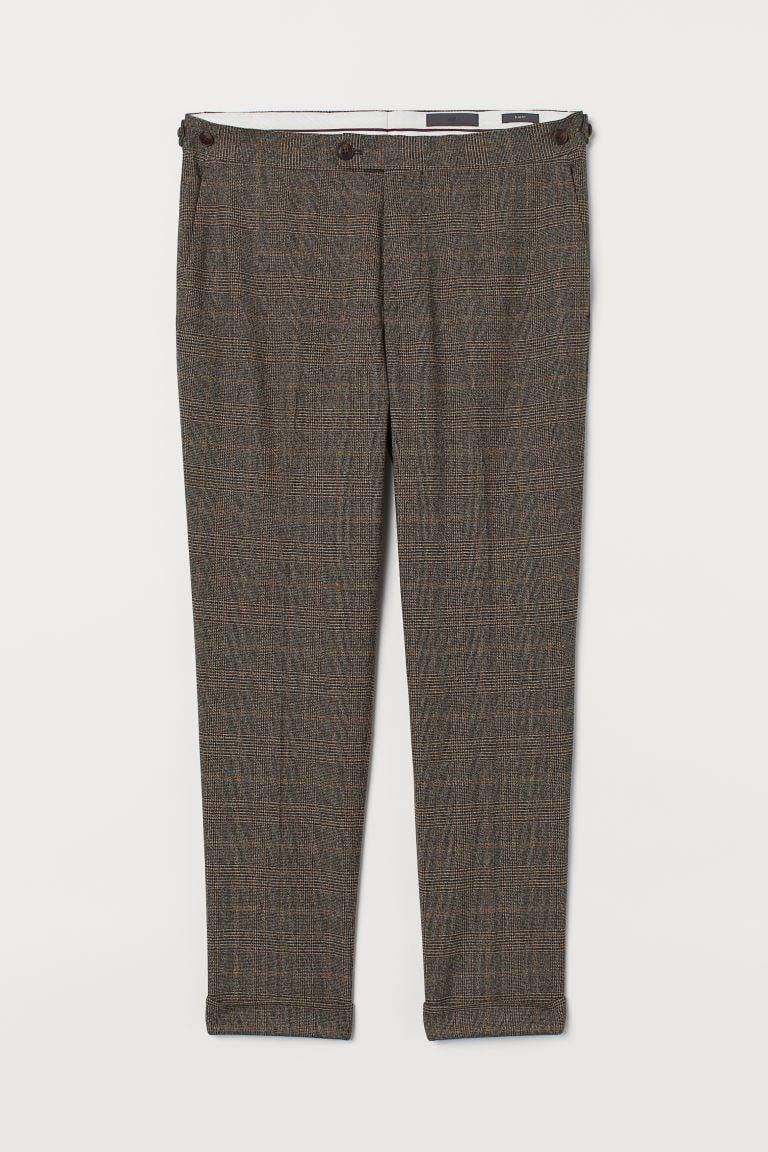 Штани H&M Клітинка р. 50 Коричневий (Q1409818674)