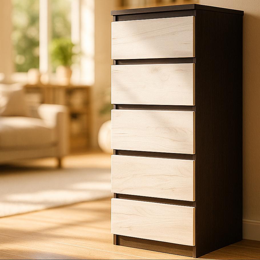 Комод Мастер Форм Брайт телескопические направляющие 500х376х1170 мм Венге/Дуб крафт белый (20168) - фото 1