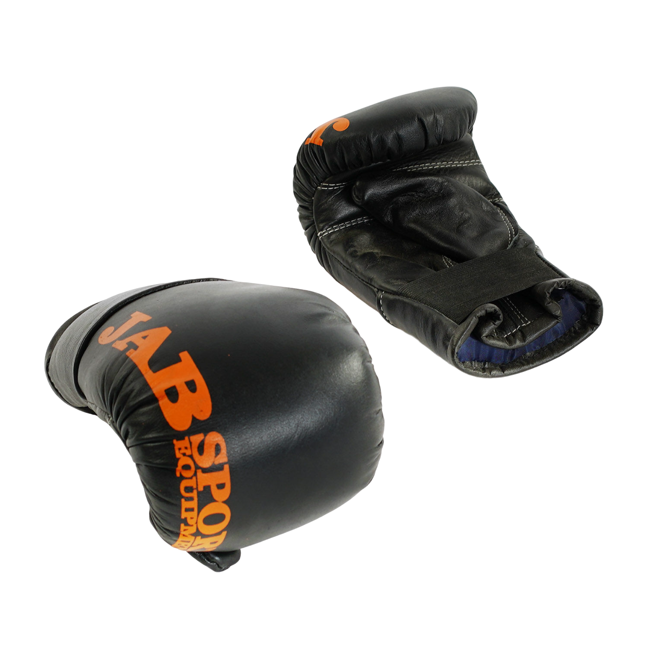 Рукавички боксерські TM JAB снарядні шкіра Black/Orange (17168)