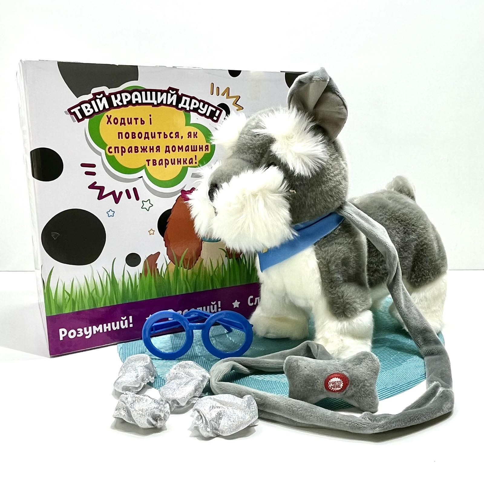 Інтерактивний песик TK Group Кращий друг повідець з кнопкою озвучено українською мовою ходить/танцює Сірий (C45368) - фото 7 Інтерактивний песик TK Group Кращий друг повідець з кнопкою озвучено українською мовою ходить/танцює Сірий (C45368) - фото 7