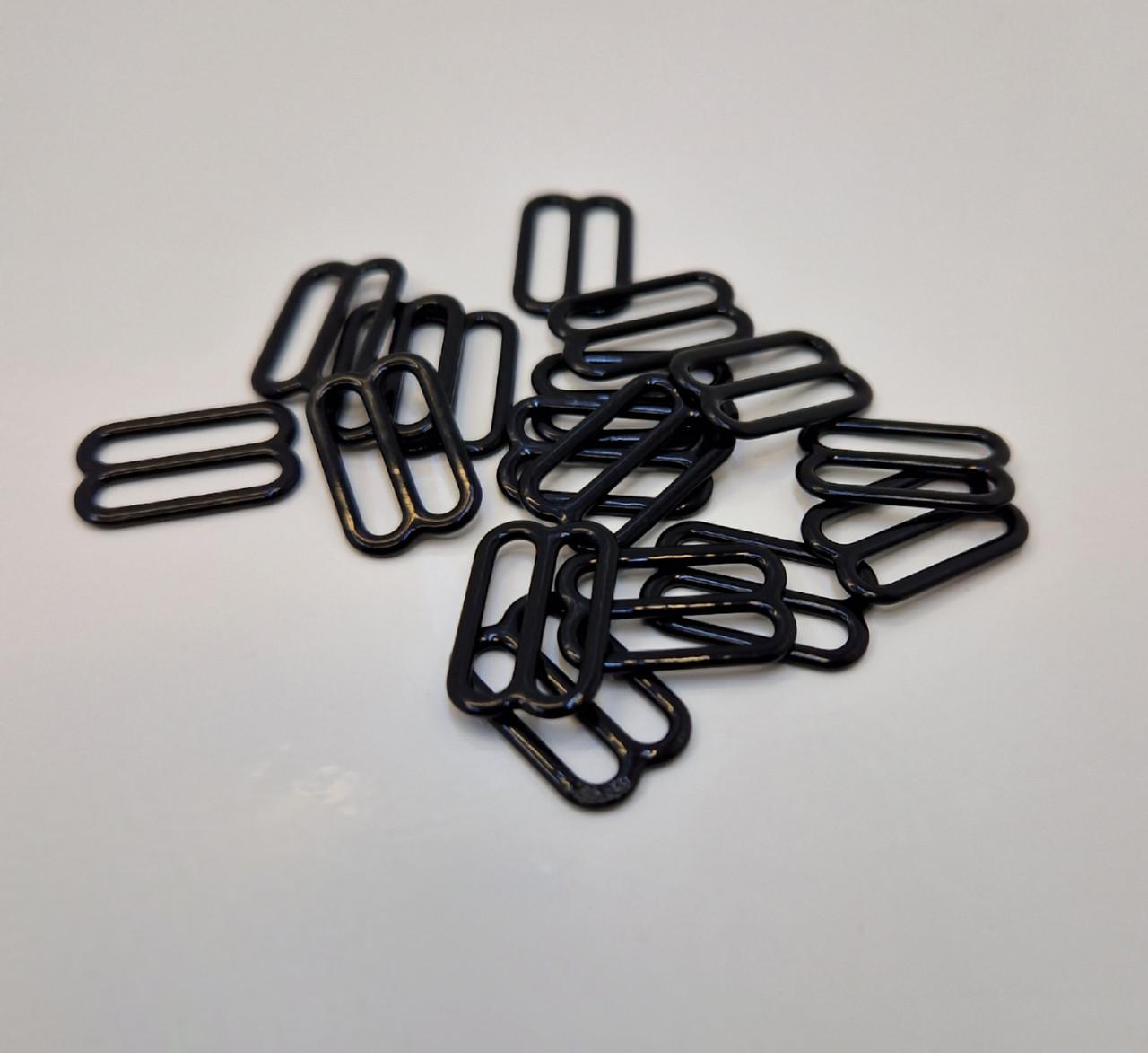 Регулятор вісімка для бретелів бюстгальтера металевий 1,5 см Чорний (2252026770) - фото 2