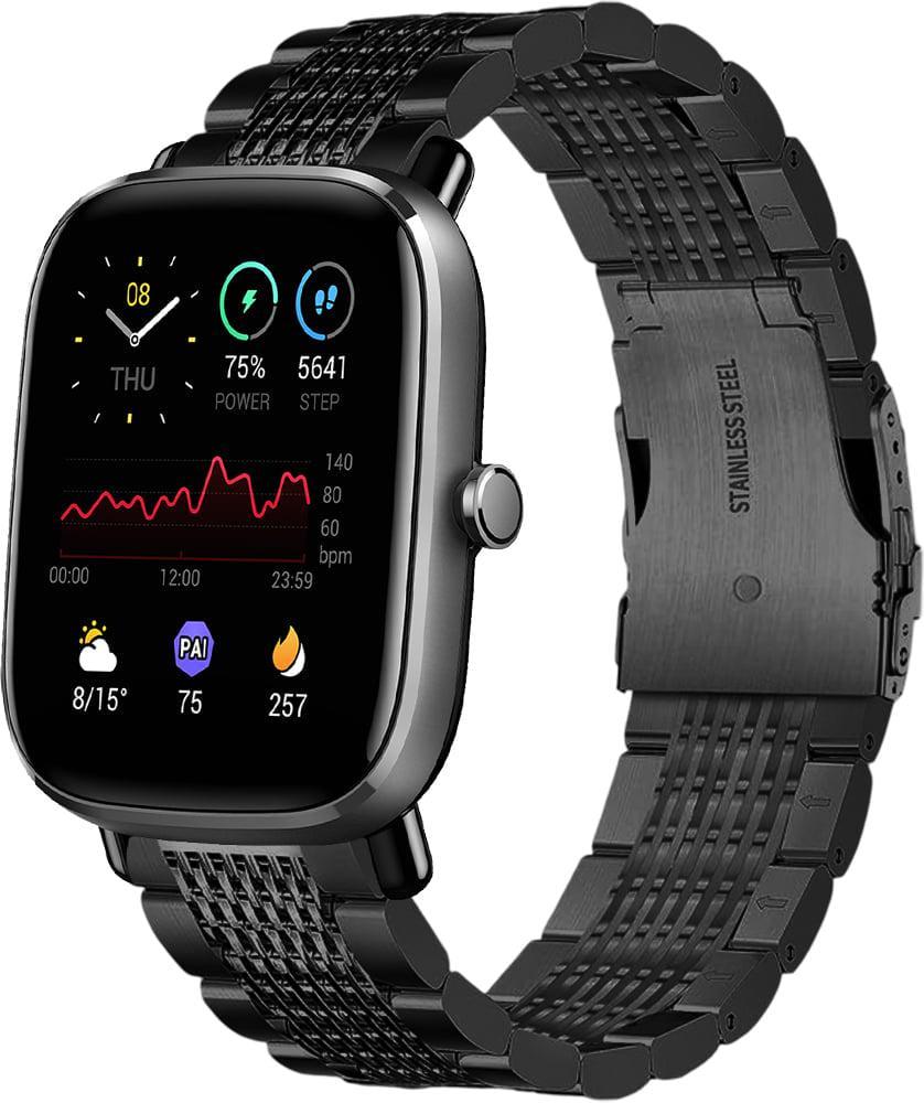 Ремешок металлический Gripix для Amazfit GTS 2 mini Black (41746-2B)