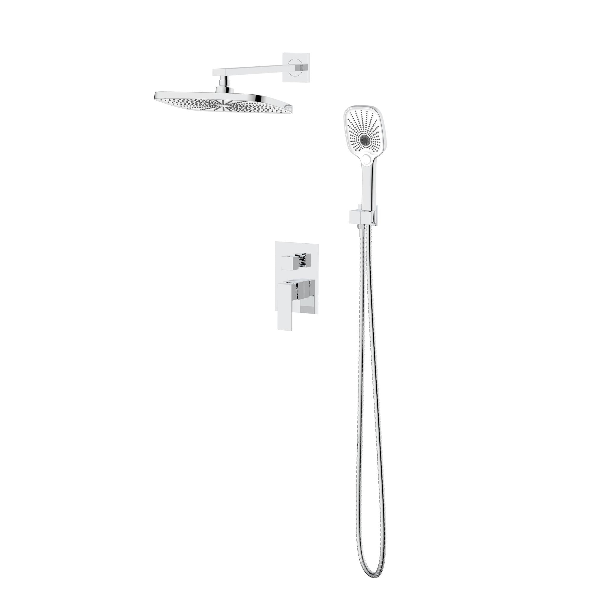 Душевая система для душа Qtap Gemini скрытого монтажа на два потребителя QTGEM113CRM45696 CRM (SD00051820)