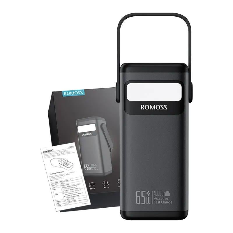 Повербанк Romoss PMT40 40000 mAh 65W Black (PMT40-182) - фото 4 Повербанк Romoss PMT40 40000 mAh 65W Black (PMT40-182) - фото 4