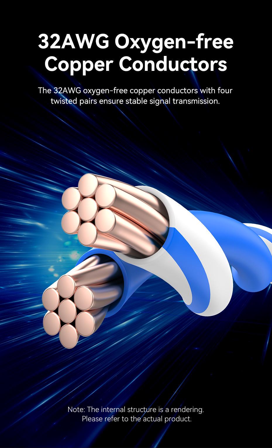 Патч-корд Vention Cat8 STP 40Gbps 2000MHz поворотный 90° 1,5м Черный (IKLBG) - фото 9 Патч-корд Vention Cat8 STP 40Gbps 2000MHz поворотный 90° 1,5м Черный (IKLBG) - фото 9