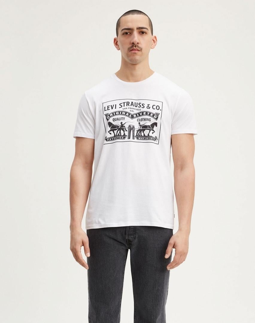 Футболка хлопковая мужская Levi's 2-HORSE GRAPHIC XL Белый (2424797933)