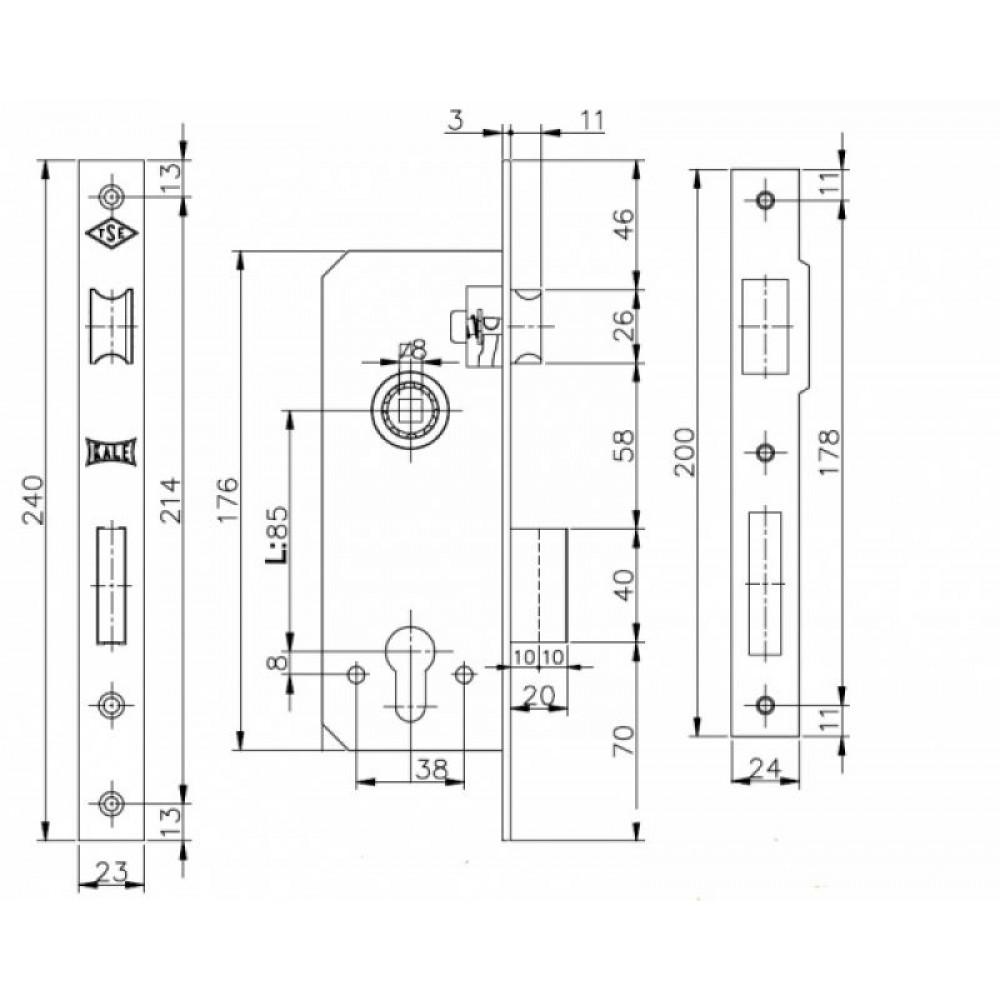 Замок 152-R врезной цилиндровый планки с покрытием латунь бексет 40 мм (1-30130) - фото 3 Замок 152-R врезной цилиндровый планки с покрытием латунь бексет 40 мм (1-30130) - фото 3