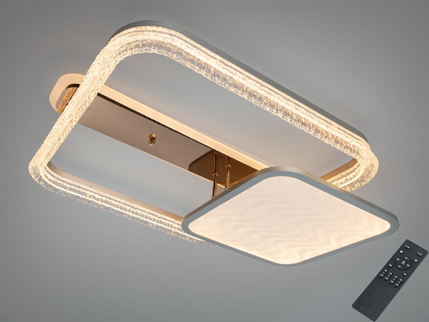Люстра потолочная LED/пульт 115 Вт Золотой (A8819/600+400)