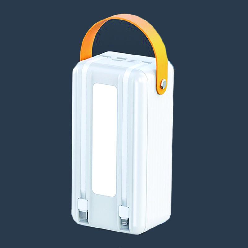 Повербанк 60000 мАч с индикатором и фонариком Type-C/Micro USB Белый (80bf8f41) - фото 5 Повербанк 60000 мАч с индикатором и фонариком Type-C/Micro USB Белый (80bf8f41) - фото 5