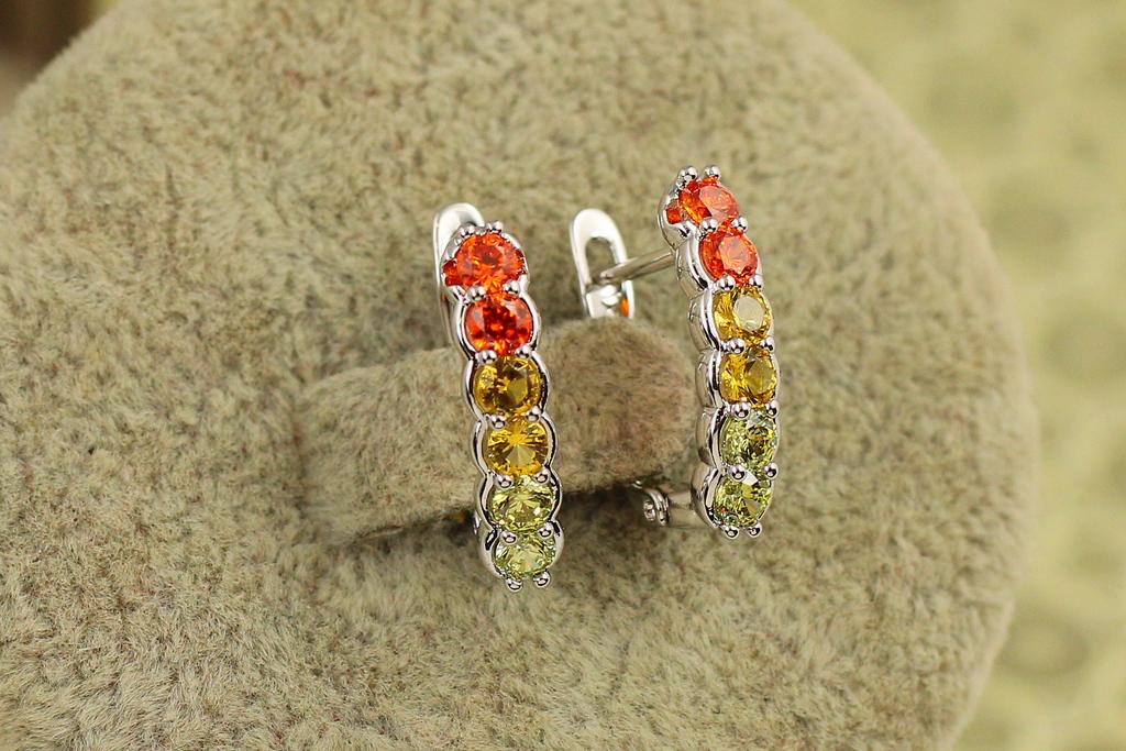 Серьги Хuping Jewelry Цитрусовый фреш 1,7 см Серебристый (33731019)