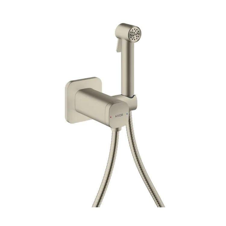 Комплект гігієнічного душу Axor E на змішану воду Brushed Nickel (36292542)