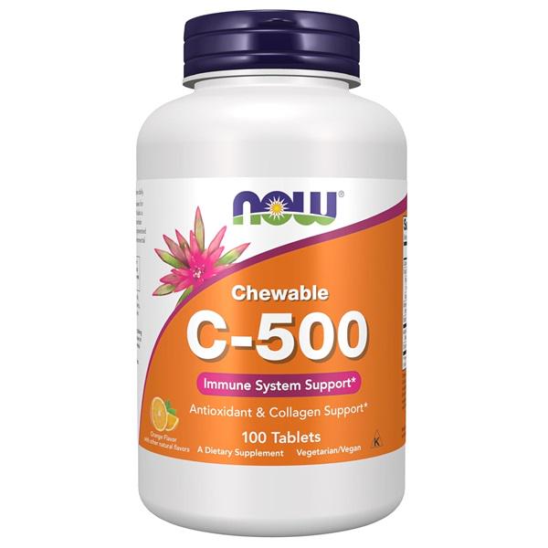 Вітамін C NOW Foods Chewable C-500 100 Tabs Natural Orange Juice Flavor NF0630 Вітамін C NOW Foods Chewable C-500 100 Tabs Natural Orange Juice Flavor NF0630