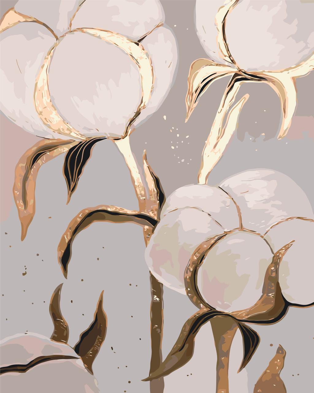 Картина по номерам ORIGAMI Хлопок золото без красок металлик 40х50 см (LW 30440)