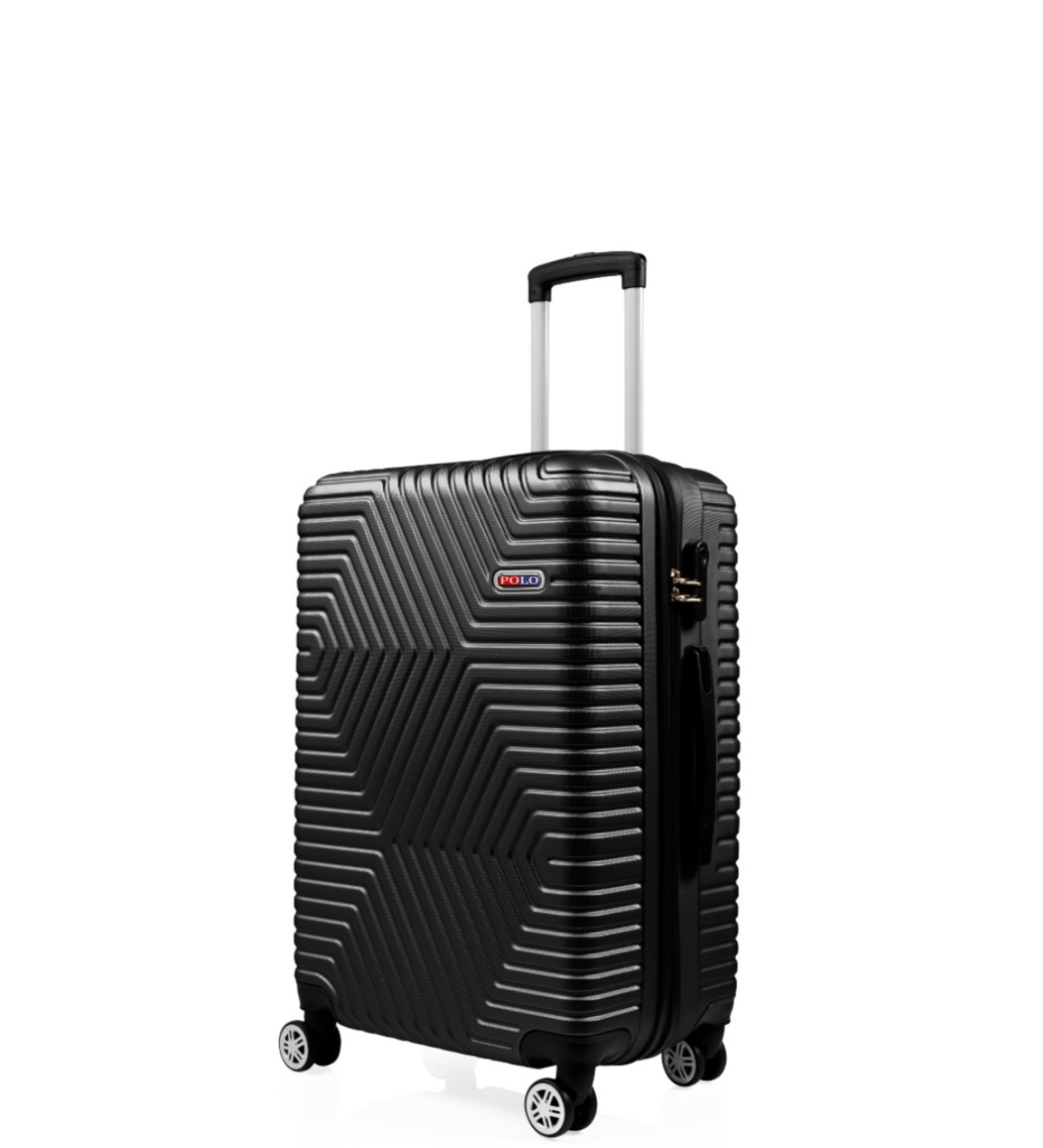 Чемодан Polo ПК001-М поликарбонат на 4-х двойных колесах средний М 70 л Черный - фото 1 Чемодан Polo ПК001-М поликарбонат на 4-х двойных колесах средний М 70 л Черный - фото 1