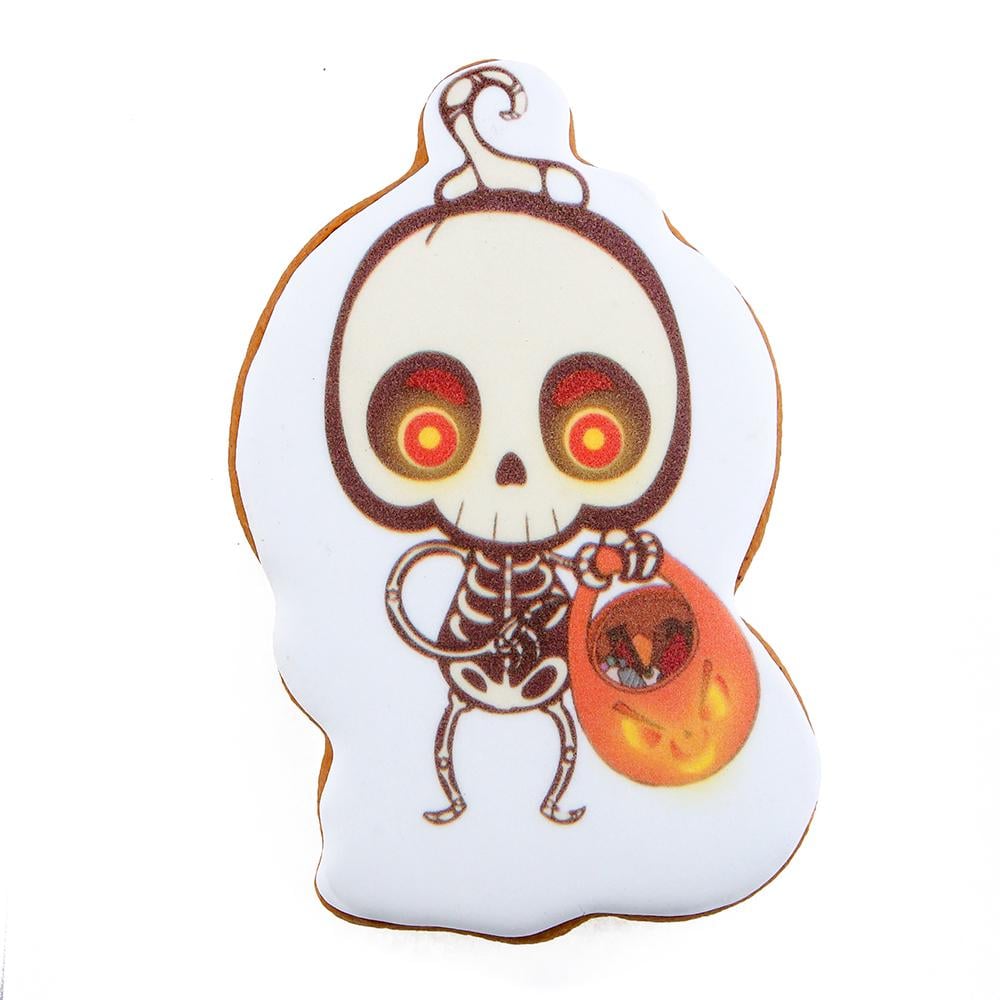 Пряник с принтом Крафт Печиво Хеллоуин Скелет 45 г