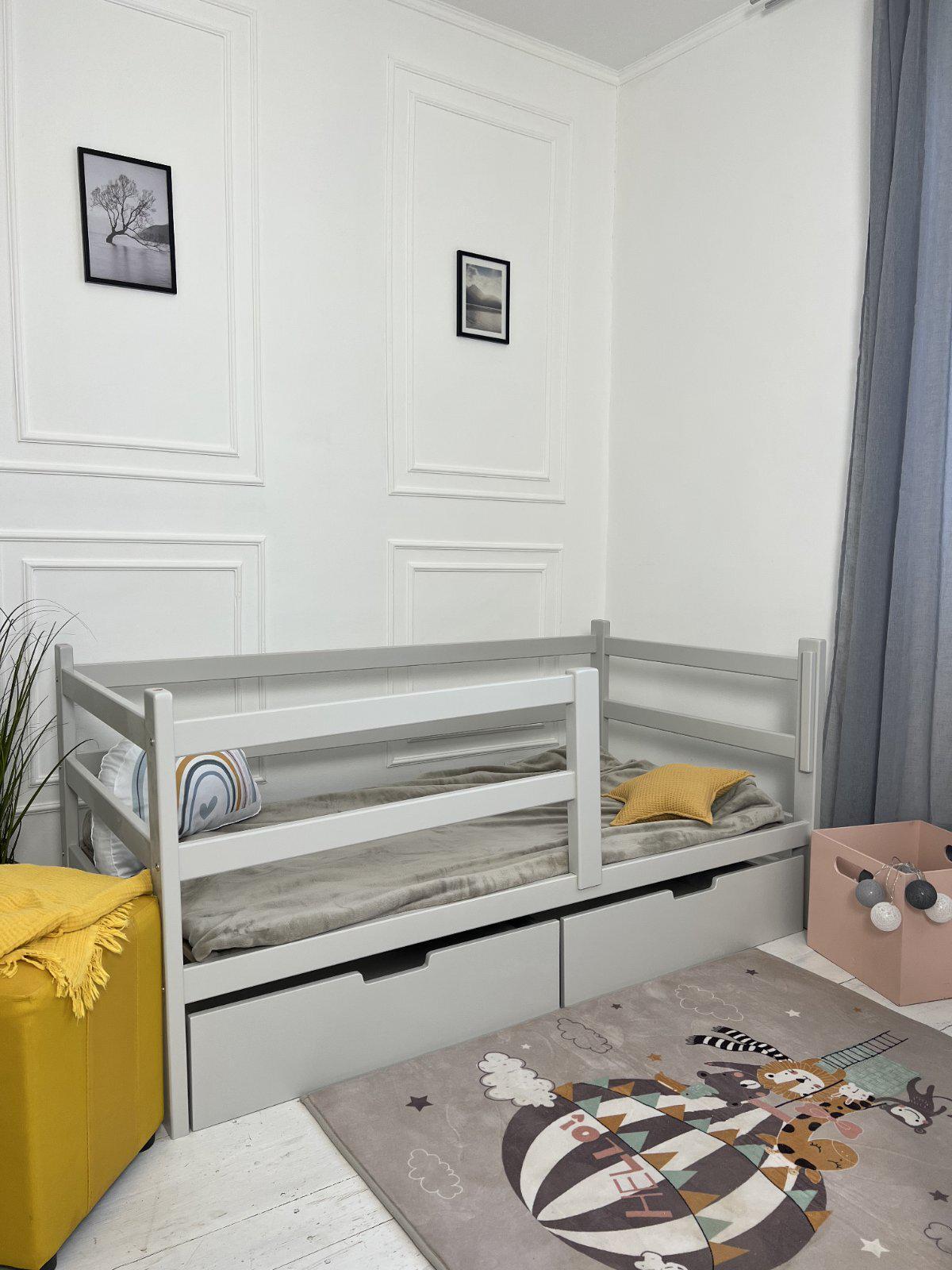 Ліжко підліткове Goydalka Terry з шухлядою 160x80 см Сірий - фото 4 Ліжко підліткове Goydalka Terry з шухлядою 160x80 см Сірий - фото 4