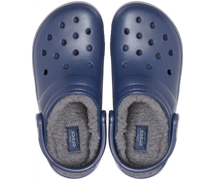 Утепленные сабо Crocs Classic Lined Fuzzy р. M12/EUR 46-47 Navy/Charcoal - фото 3