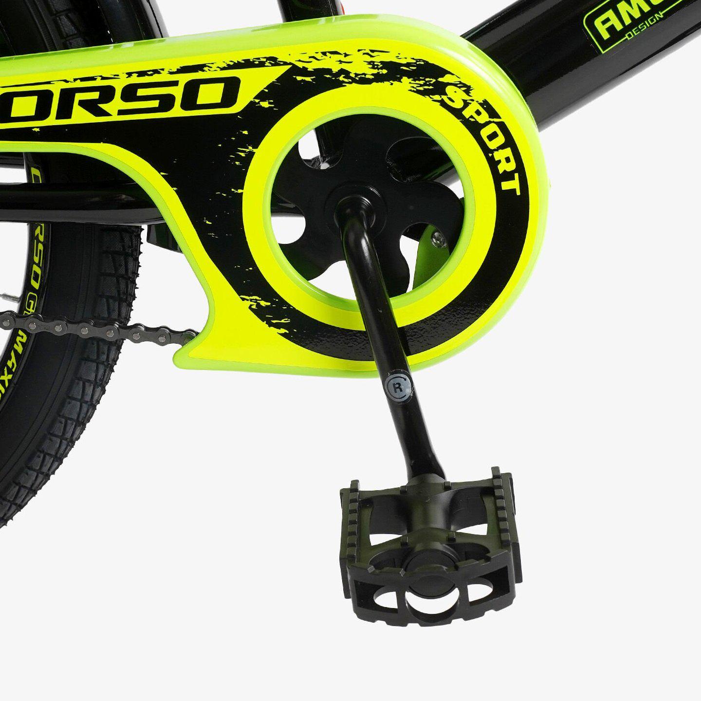 Велосипед двоколісний Corso MAXIS 20" дитячий з багажником Чорно-салатовий - фото 4 Велосипед двоколісний Corso MAXIS 20" дитячий з багажником Чорно-салатовий - фото 4