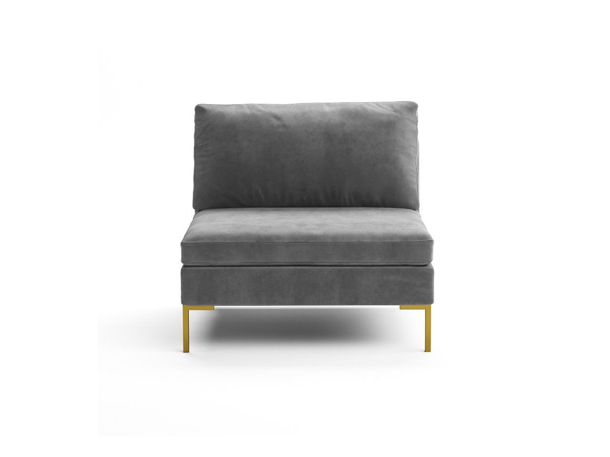 Кресло Luna 90х85х95 см Светло-серый (Арт.45) - фото 2