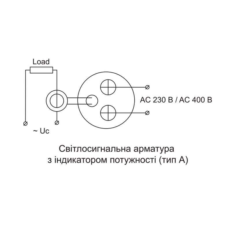 Ваттметр цифровой АСКО-УКРЕМ U-ADM-W 26/45 кВт 230/400V AC тип А круглый ø 22 мм Зеленый (A0190010204) - фото 3