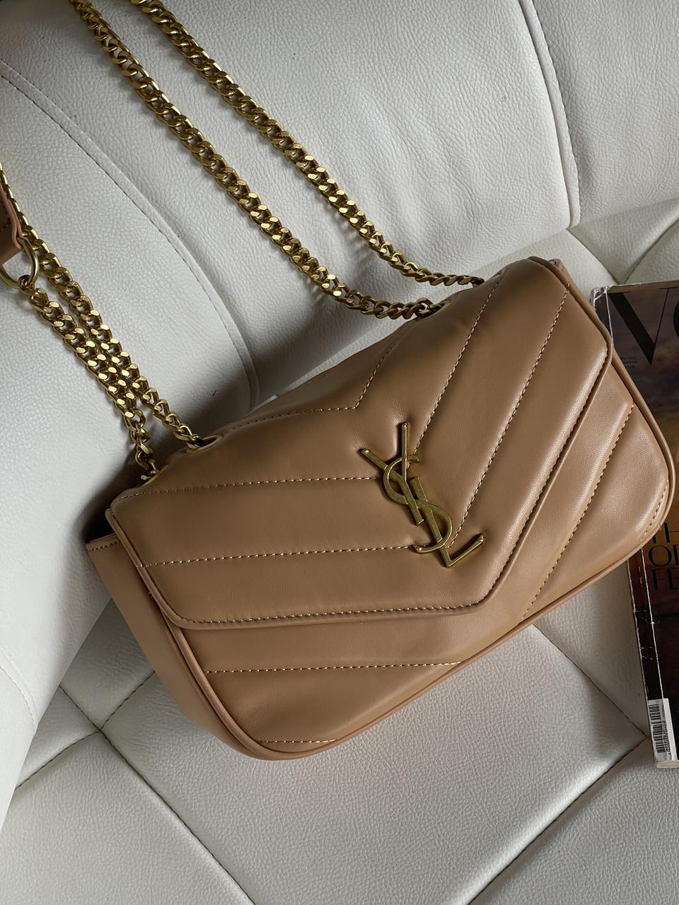 Сумка жіноча Yves Saint Laurent Loulou leather bag через плече Medium size Бежевий (2644196503) Сумка жіноча Yves Saint Laurent Loulou leather bag через плече Medium size Бежевий (2644196503)