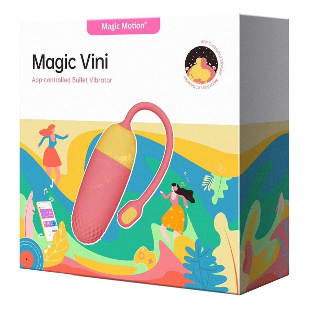 ᐉ Віброяйце Magic Motion Magic Vini 10 см Рожевий з помаранчевим (32147 ...