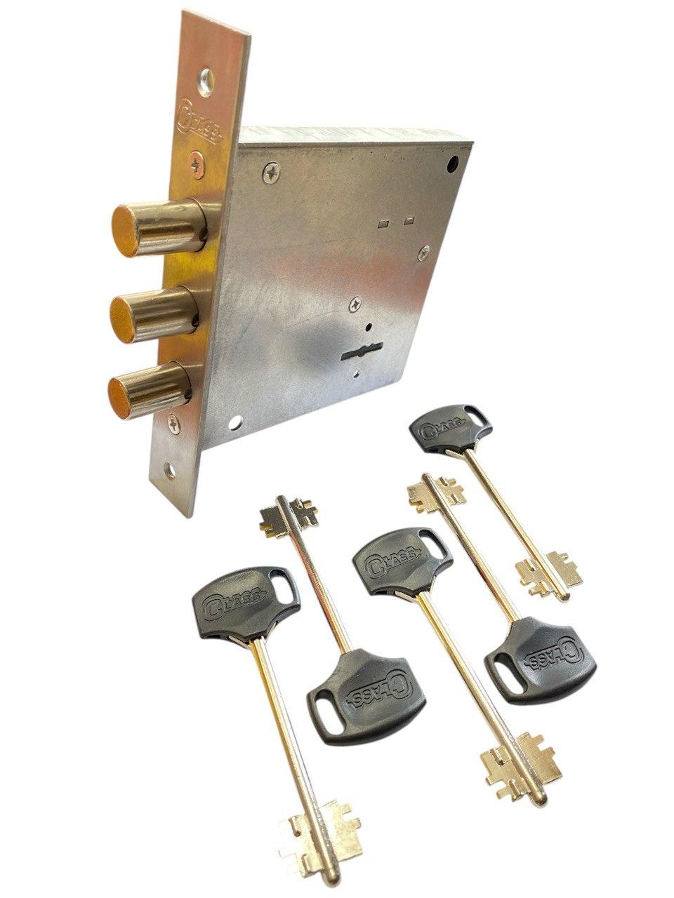 Замок сувальдный Class 04.02 латунные ключи (ЗФ 6211)