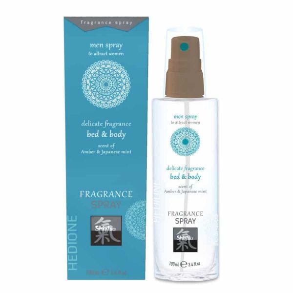 Спрей для тела и кровати HOT Fragrance Янтарь и японская мята с феромонами и афродизиаками 100 мл