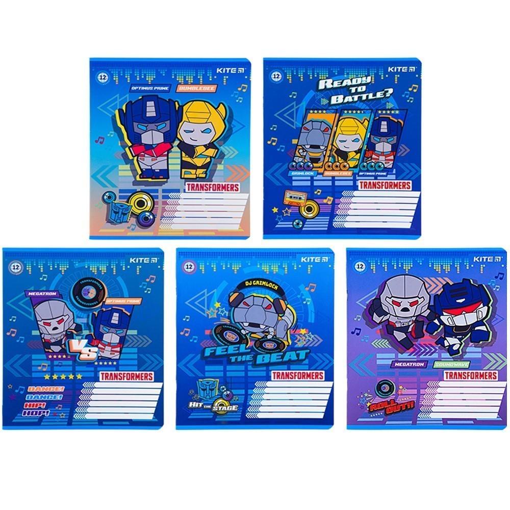 Комплект школьных тетрадей KITE Transformers 12 листов 25 шт. (TF22-232_25pcs)