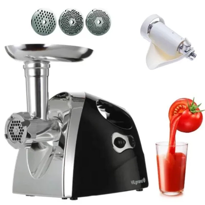 М'ясорубка електрична ViLgrand V203-BRMG з насадкою соковитискач 2000 Вт Black (tf7322) - фото 4 М'ясорубка електрична ViLgrand V203-BRMG з насадкою соковитискач 2000 Вт Black (tf7322) - фото 4