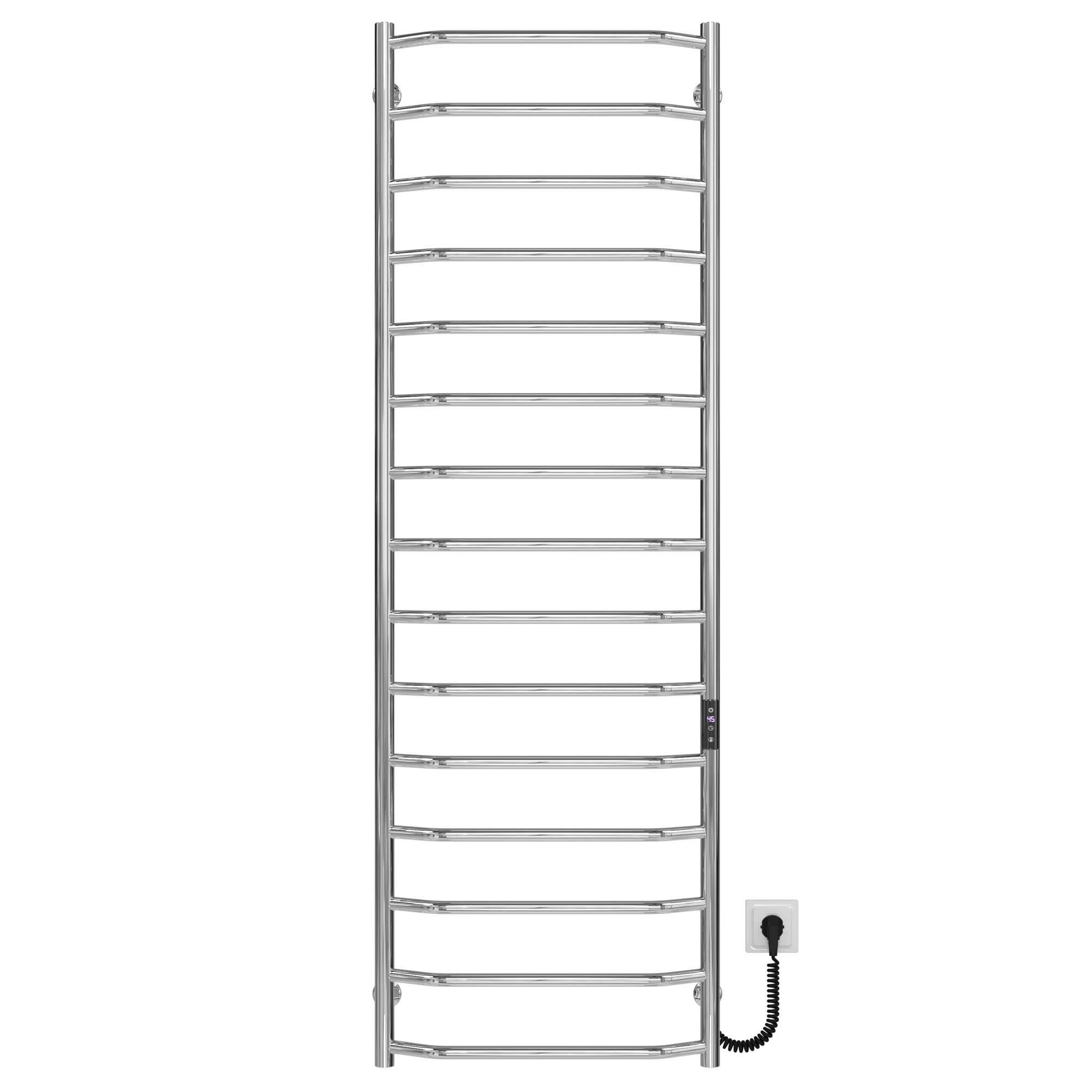 Полотенцесушитель электрический Deffi Трапеция П15 JD03 правое подключение нержавеющая сталь 500x1600 мм Хром (C.TR.160.50.15.ECR1)