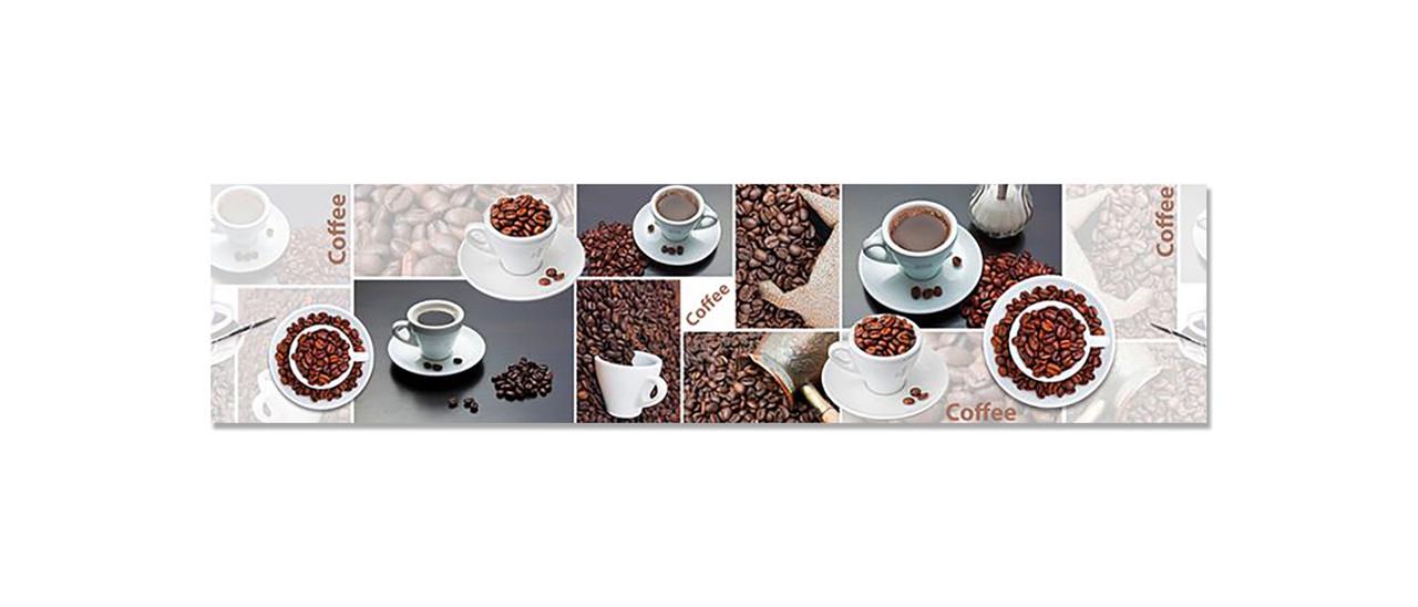 Наклейка виниловая на кухню Zatarga Кофейный коллаж 600х2500 мм (1289776302)