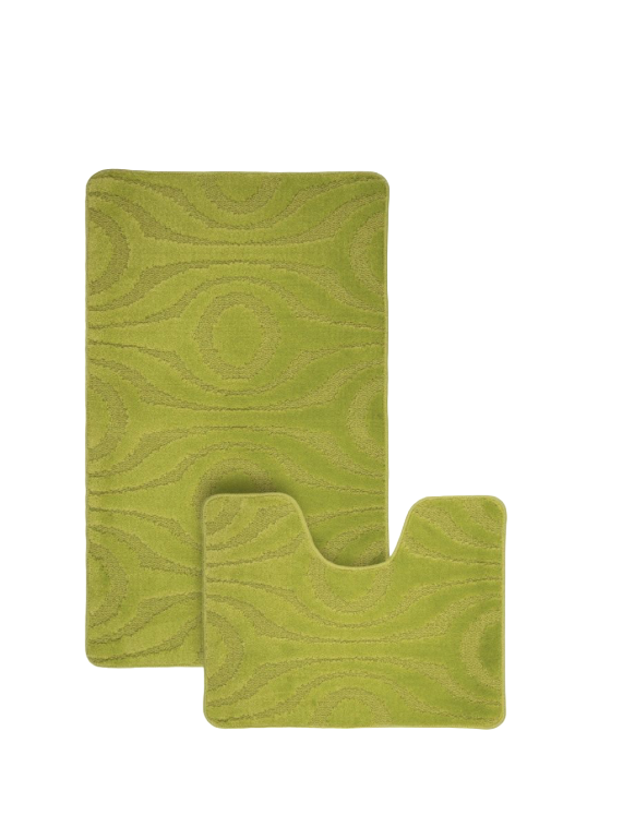 Коврики для ванной и туалета Vonaldi с вырезом на резиновой основе 60x100 см Зеленый (368 Xm)