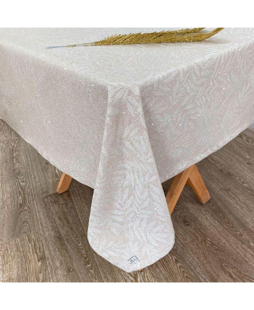 Скатертина Ельза Кавове золото 200 см (016524)