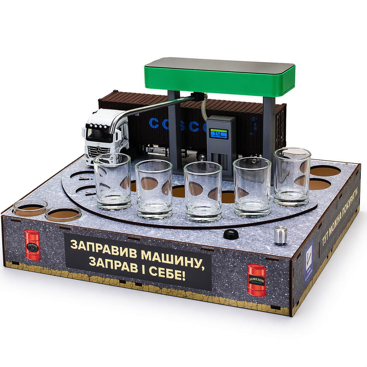 Наливатор АЗС с печатью на 7 рюмок УФ печать