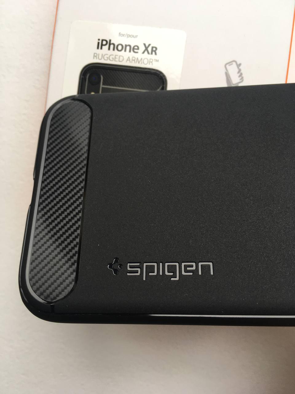 Чехол силиконовый противоударный Spigen Rugged Armor 064CS24871 (Original) для Iphone XR Matte Black - фото 9