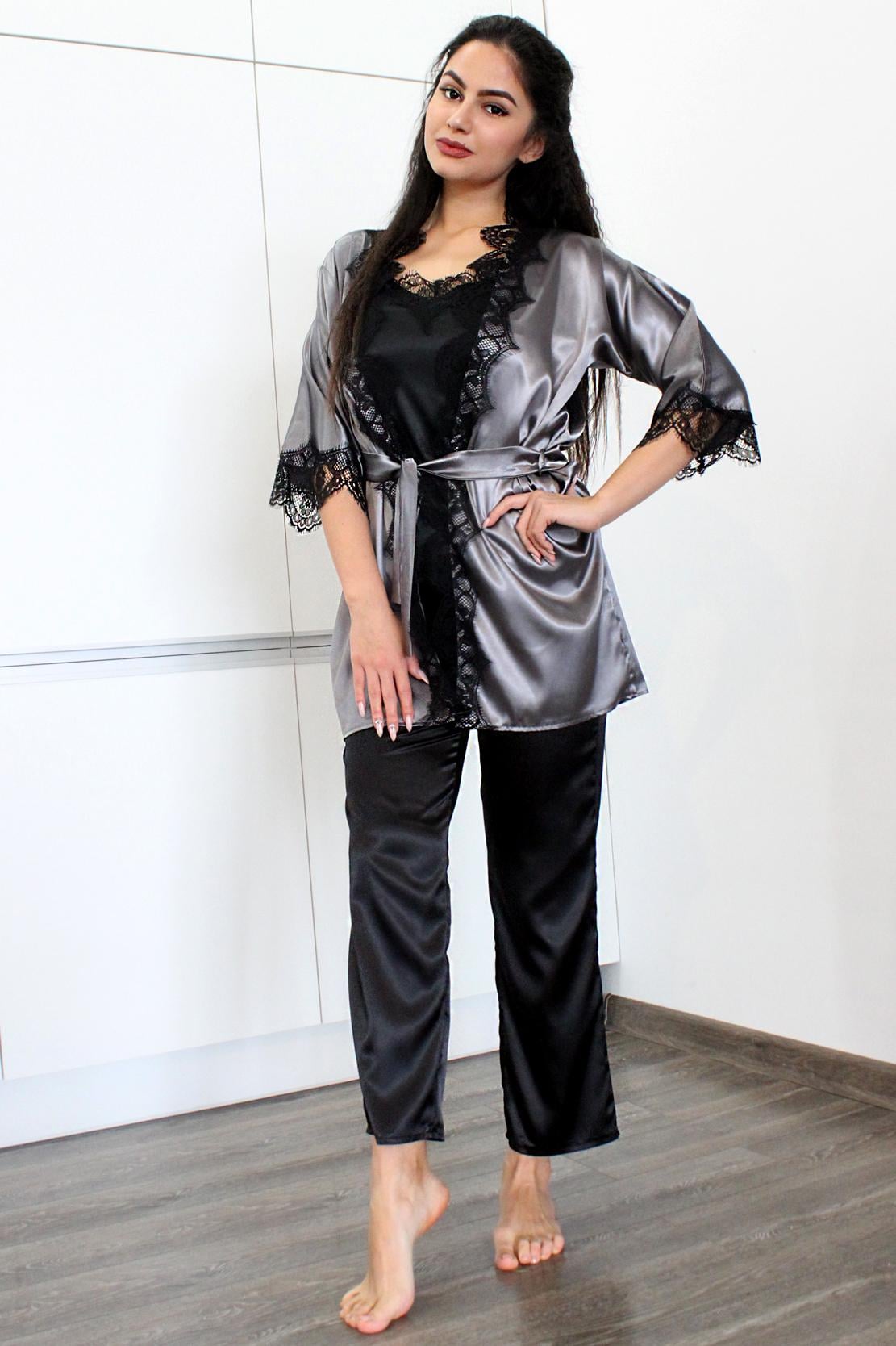 Домашний костюм Ghazel 17111-24 Сицилия р. 44 Серый/Черный (5612044)