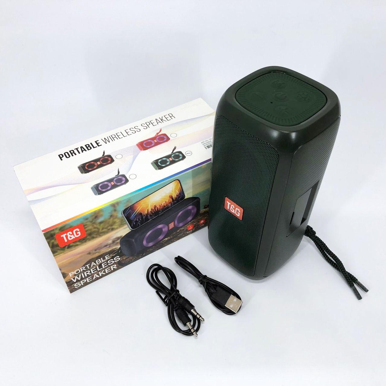 Портативна колонка TG333 2x5W з підсвічуванням RGB Зелений - фото 15 Портативна колонка TG333 2x5W з підсвічуванням RGB Зелений - фото 15