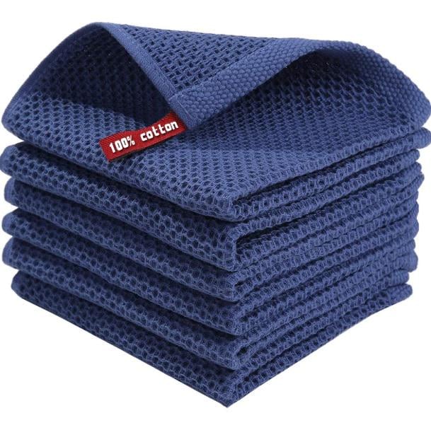 Набор кухонных полотенец Organic Premium 6в1 100% хлопок 34х34 см Синий (НПК0005) Набор кухонных полотенец Organic Premium 6в1 100% хлопок 34х34 см Синий (НПК0005)