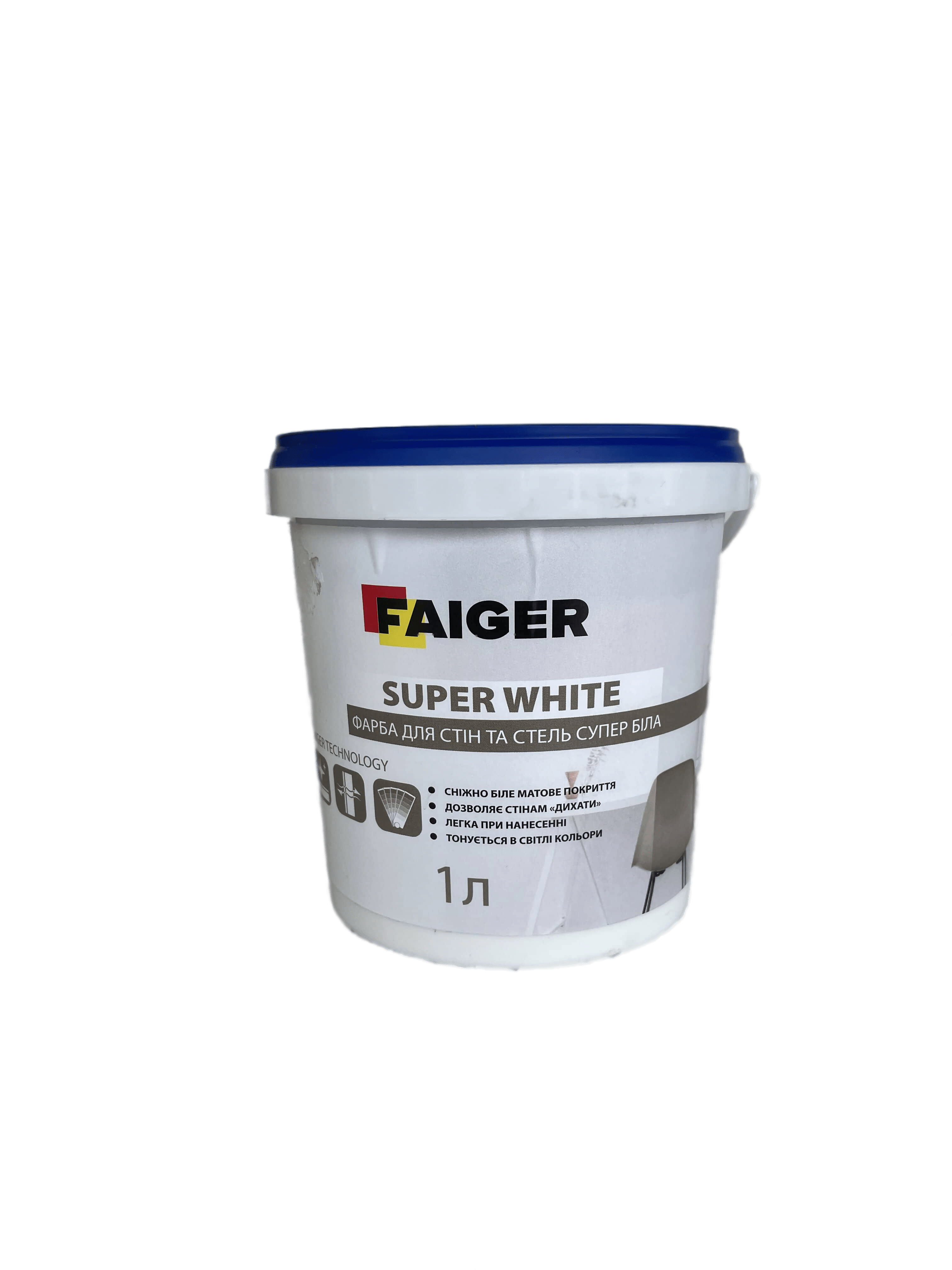 Фарба Faiger 1 л Super white (000000832)