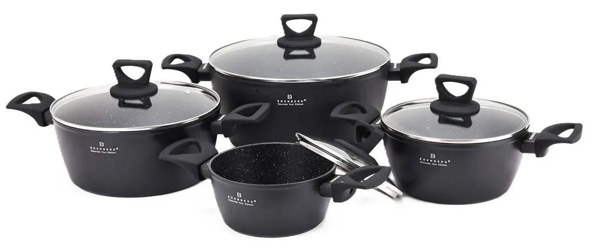 Набір посуду Edenberg EB-12915 з антипригарним мармуровим покриттям та турбо індукційним дном 8 пр. (27777821) Набір посуду Edenberg EB-12915 з антипригарним мармуровим покриттям та турбо індукційним дном 8 пр. (27777821)