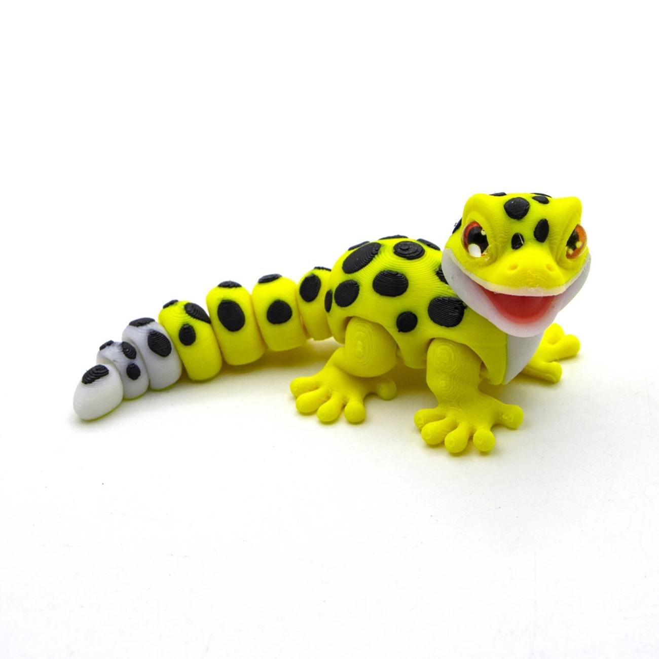 Антистресс 3D-печатный подвижный Геккон из PLA 10, 5 см Желтый (26138055)