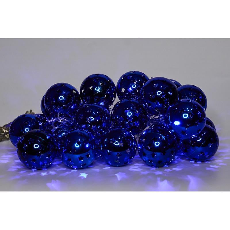 Гирлянда пластиковые шарики 3,6 м 24LED синий IP44 (041299)