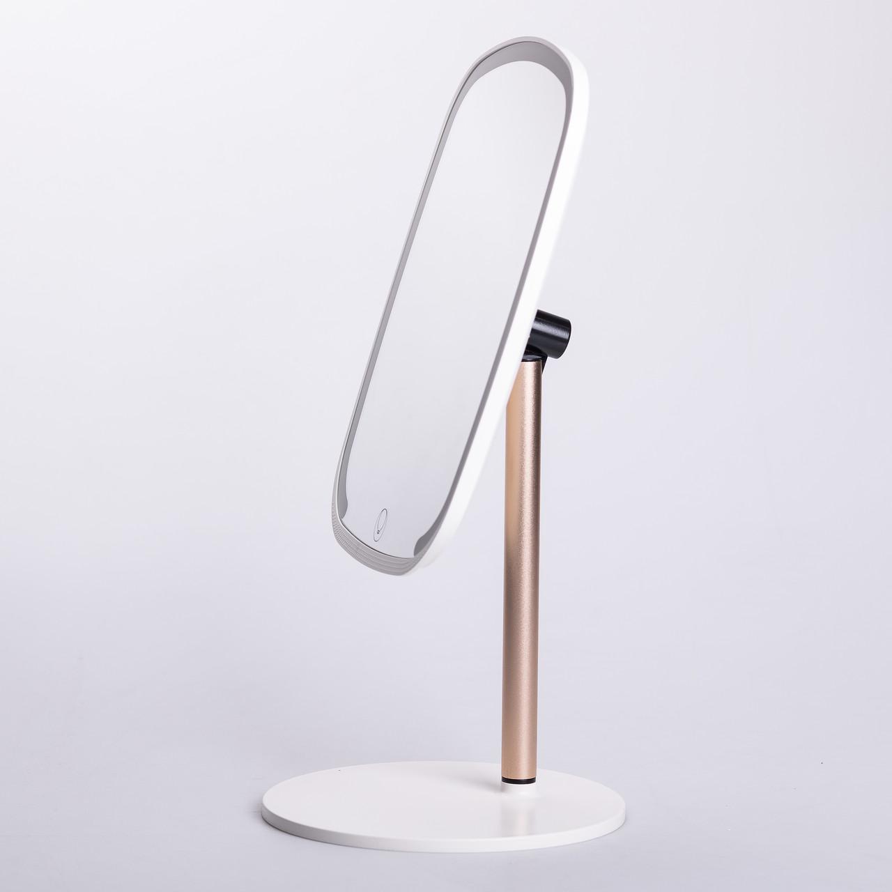 Дзеркало настільне з підсвічуванням для макіяжу на ніжці 23х18 см Білий (6885) - фото 5 Дзеркало настільне з підсвічуванням для макіяжу на ніжці 23х18 см Білий (6885) - фото 5