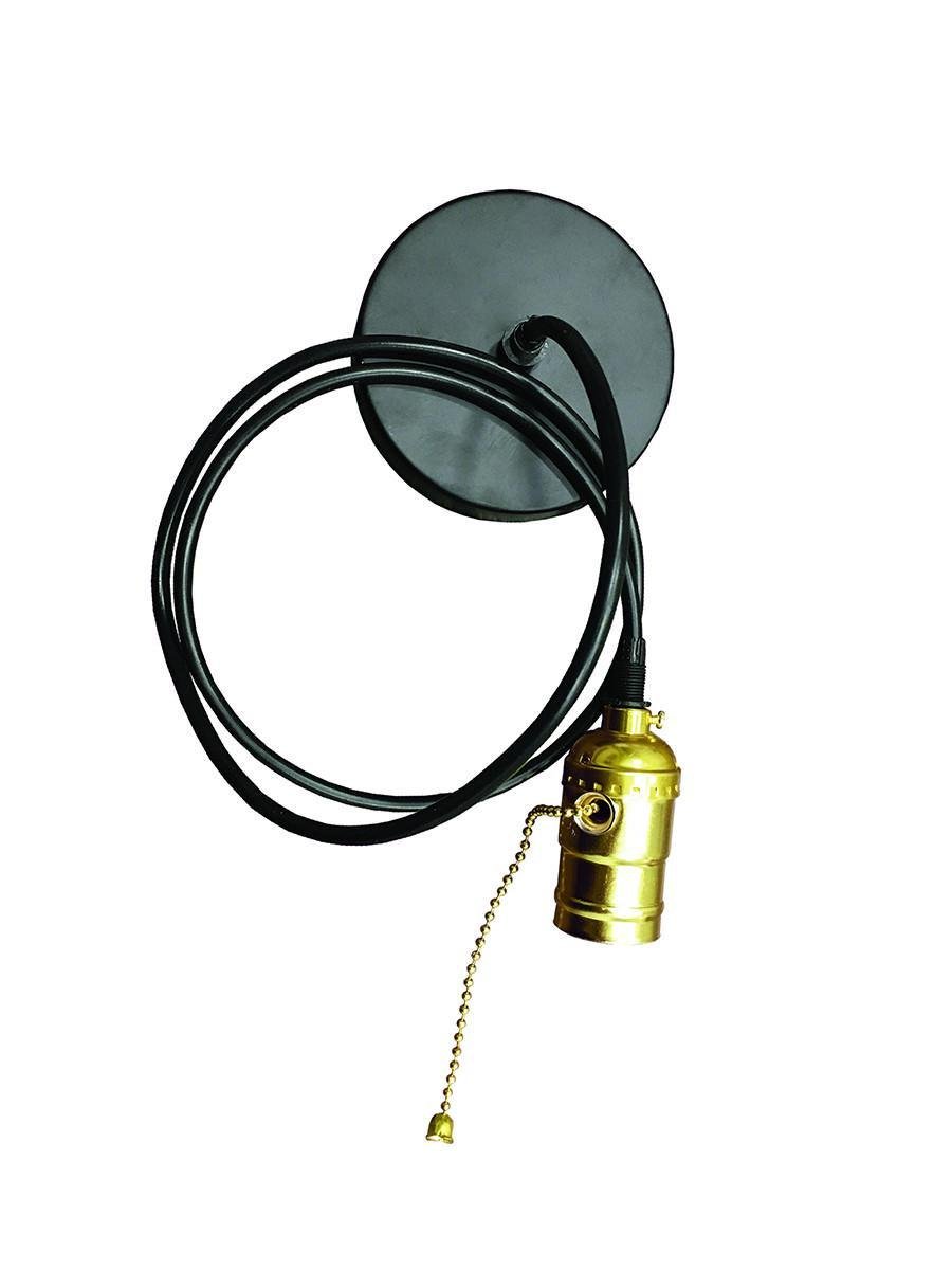 Підвісний світильник чорний лофт без плафона з вимикачем ланцюжком на патроні Levistella AMP35003-1 Підвісний світильник чорний лофт без плафона з вимикачем ланцюжком на патроні Levistella AMP35003-1